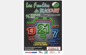 le flyer de Blacourt où Marion et Carl ont fait le 13km 