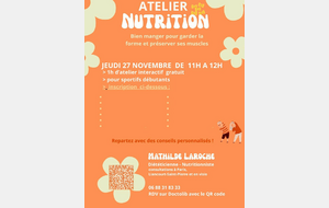 Atelier nutrition avec diététicienne