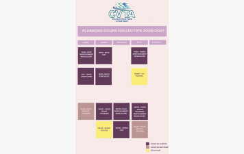 Planning des cours de la salle